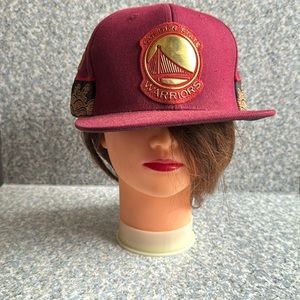 Golden State Warriors Burgundy Snapback Hat